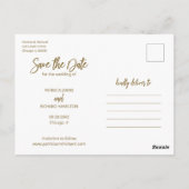 Carte Postale Mariage De Script Moderne Enregistrer La Date Phot (Dos)