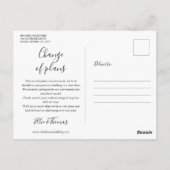 Carte Postale Mariage de script photo Modifier la date reportée (Dos)