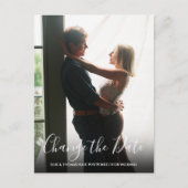 Carte Postale Mariage de script photo Modifier la date reportée (Devant)