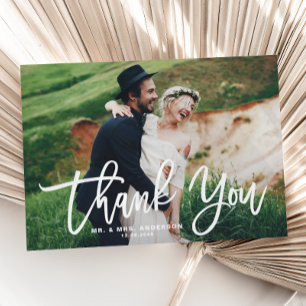 Carte postale Mariage de script romantique