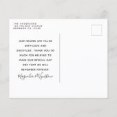 Carte postale Mariage de Snowflake Photo Budget (Dos)