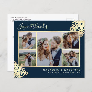 Carte postale Mariage de Snowflake Photo Budget