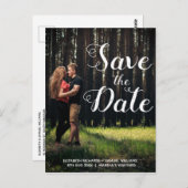 Carte Postale Mariage de superposition de script blanc photo per (Devant / Derrière)