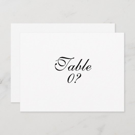 Carte Postale Mariage de table placement invité CUSTOM (Devant / Derrière)