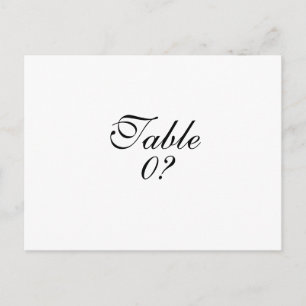 Carte Postale Mariage de table placement invité CUSTOM