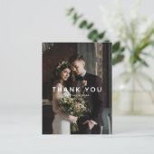 Carte Postale Mariage de texte simple superposé photo (Debout devant)