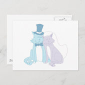Carte Postale Mariage de thème Cat (Devant / Derrière)