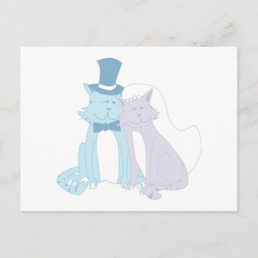 Carte Postale Mariage de thème Cat (Devant)