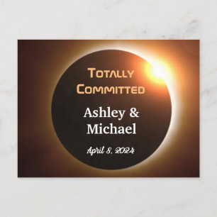 Carte Postale Mariage de thème Eclipse entièrement validé