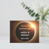 Carte Postale Mariage de thème Eclipse entièrement validé (Debout devant)