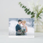 Carte Postale mariage de typographie de brosse moderne (Debout devant)