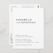 Carte Postale Mariage de typographie manuscrite moderne (Devant / Derrière)