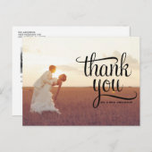 CARTE POSTALE MARIAGE DE TYPOGRAPHIE WHIMSIQUE (Devant / Derrière)