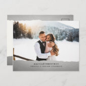 Carte Postale Mariage de vacances de Noël marié faire-part (Devant / Derrière)