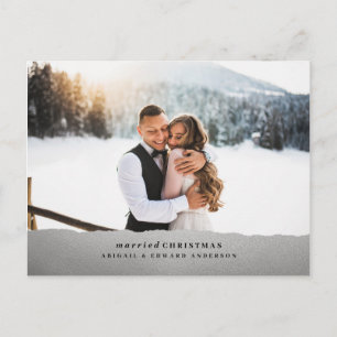 Carte Postale Mariage de vacances de Noël marié faire-part