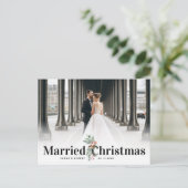 Carte Postale mariage de vacances simple et moderne faire-part (Debout devant)