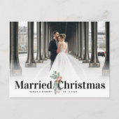 Carte Postale mariage de vacances simple et moderne faire-part (Devant)