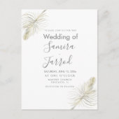 Carte postale Mariage décontracté Gold Minimal (Devant)