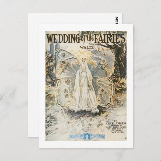 Carte Postale Mariage des Fées (Devant / Derrière)