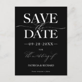 Carte Postale Mariage Design Moderne Enregistrer La Date Non Pho (Devant)