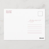 Carte Postale Mariage Design Moderne Enregistrer La Date Non Pho (Dos)