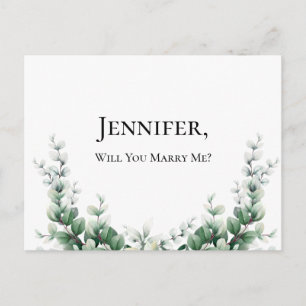 Carte Postale Mariage d'été Bohème Eucalyptus Verdure
