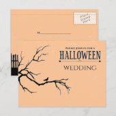 Carte Postale Mariage d'Halloween hanté (Devant / Derrière)