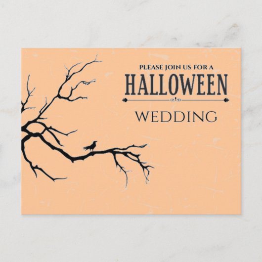 Carte Postale Mariage d'Halloween hanté (Devant)