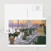 Carte Postale Mariage d'hiver à Washington Carré c. 1897 (Devant / Derrière)