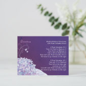 Carte Postale Mariage d'Hydrangea violet Direction Hébergement (Debout devant)