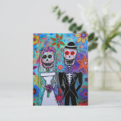 CARTE POSTALE MARIAGE DIA DE LOS MUERTOS (Debout devant)