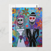 CARTE POSTALE MARIAGE DIA DE LOS MUERTOS (Devant / Derrière)