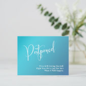 Carte Postale Mariage différé d'Ombre Turquoise Aqua (Debout devant)