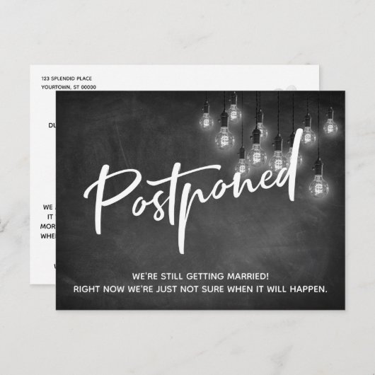 Carte Postale Mariage différé Edison de tableau de bord (Devant / Derrière)