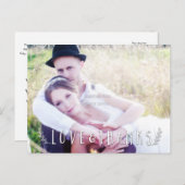 Carte postale Mariage d'Overlay Love & Thanks (Devant / Derrière)