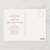 Carte Postale Mariage du couple esthétique blanc (Dos)
