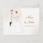 Carte Postale Mariage du couple esthétique blanc (Devant)