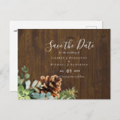 Carte Postale Mariage Dusty Blue Eucalyptus Budget (Devant / Derrière)