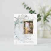 Carte Postale Mariage | Dusty Blue Over the Moon in Love (Debout devant)