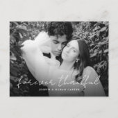 Carte Postale Mariage Écriture Stylée Toujours Reconnaissant (Devant)