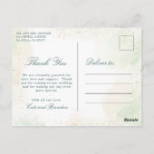 Carte Postale Mariage Élégant à l'Eucalyptus (Dos)