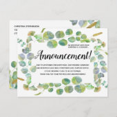 Carte Postale Mariage élégant changement de plan reporté annulé (Devant / Derrière)