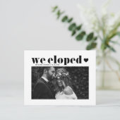 Carte Postale Mariage Élopement Typographie Rétro Gras (Debout devant)