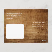 Carte Postale Mariage en dentelle blanche rustique RSVP - Jeu de (Dos)