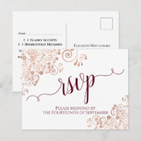Mariage en dentelle d'or Rose de calligraphie Bour
