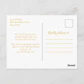 Carte Postale Mariage en marbre vert et or (Dos)
