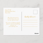 Carte Postale Mariage en marbre violet et or Agate (Dos)