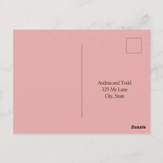 Carte Postale Mariage en pierre Gem RSVP (Dos)