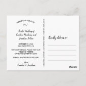 Carte Postale Mariage Enregistrer la date 2 Photos Calligraphie  (Dos)