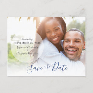 Carte Postale Mariage Enregistrer La Date Faire-part Photo Perso